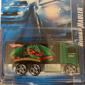 Hotwheels hiway hauler green dragon rare